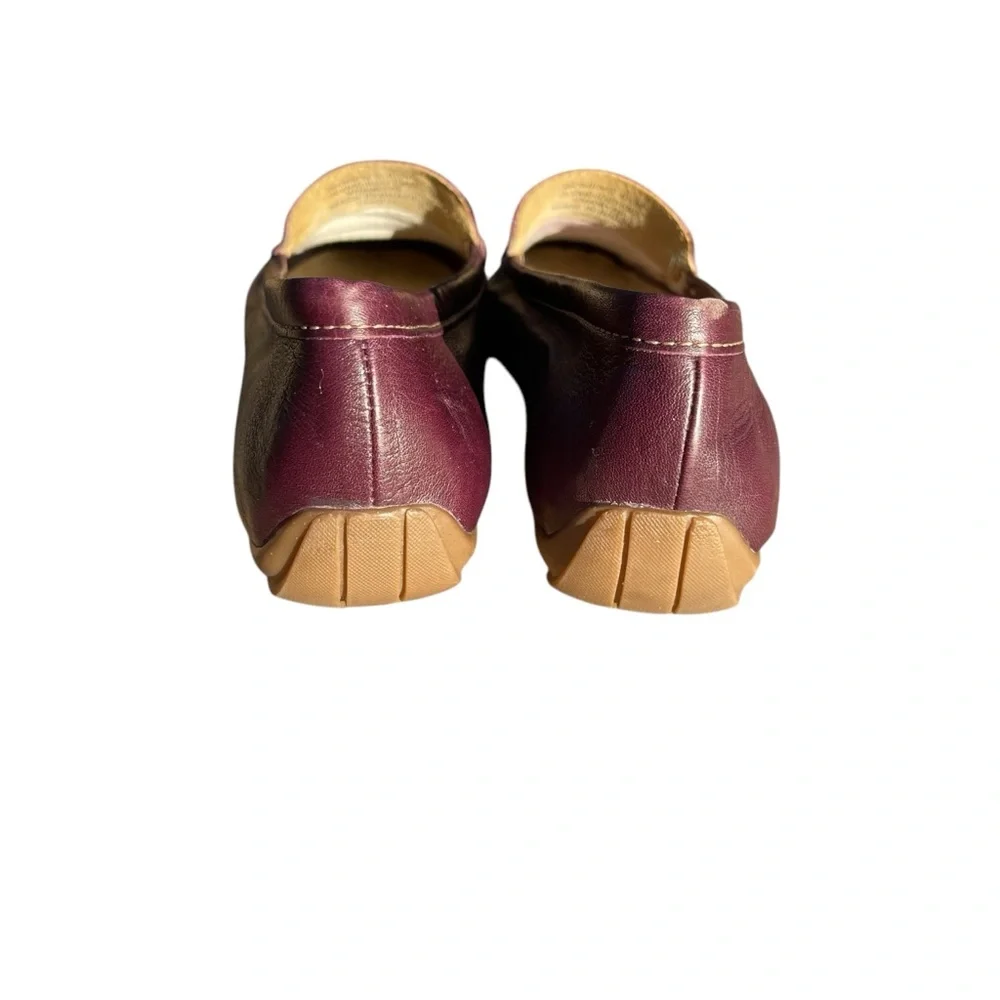 L. Bean Burgundy Leather Penny Loafers 6.5M‎ Brazil Comfort Classic Preppy